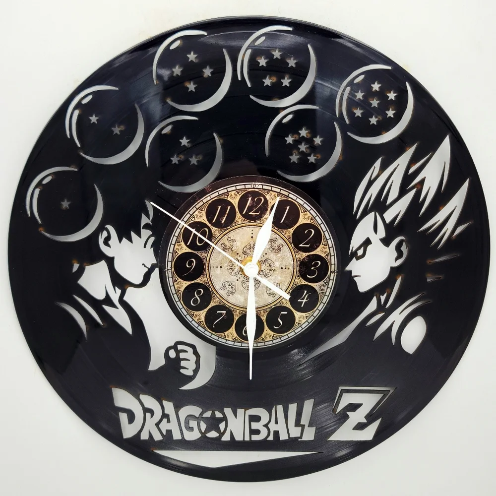 DRAGON BALL vinyl record clock